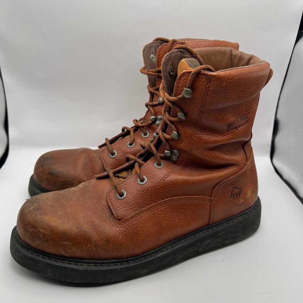 Wolverine DuraShocks Wedge Mens Brown Leather Work Boots W02639 Size 12M utility - Picture 9 of 9